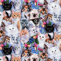 Kittens & Flowers Fleece